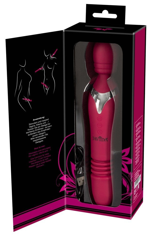 Vibratore realistico doppio stimolatore vaginale wand ricaricabile in silicone