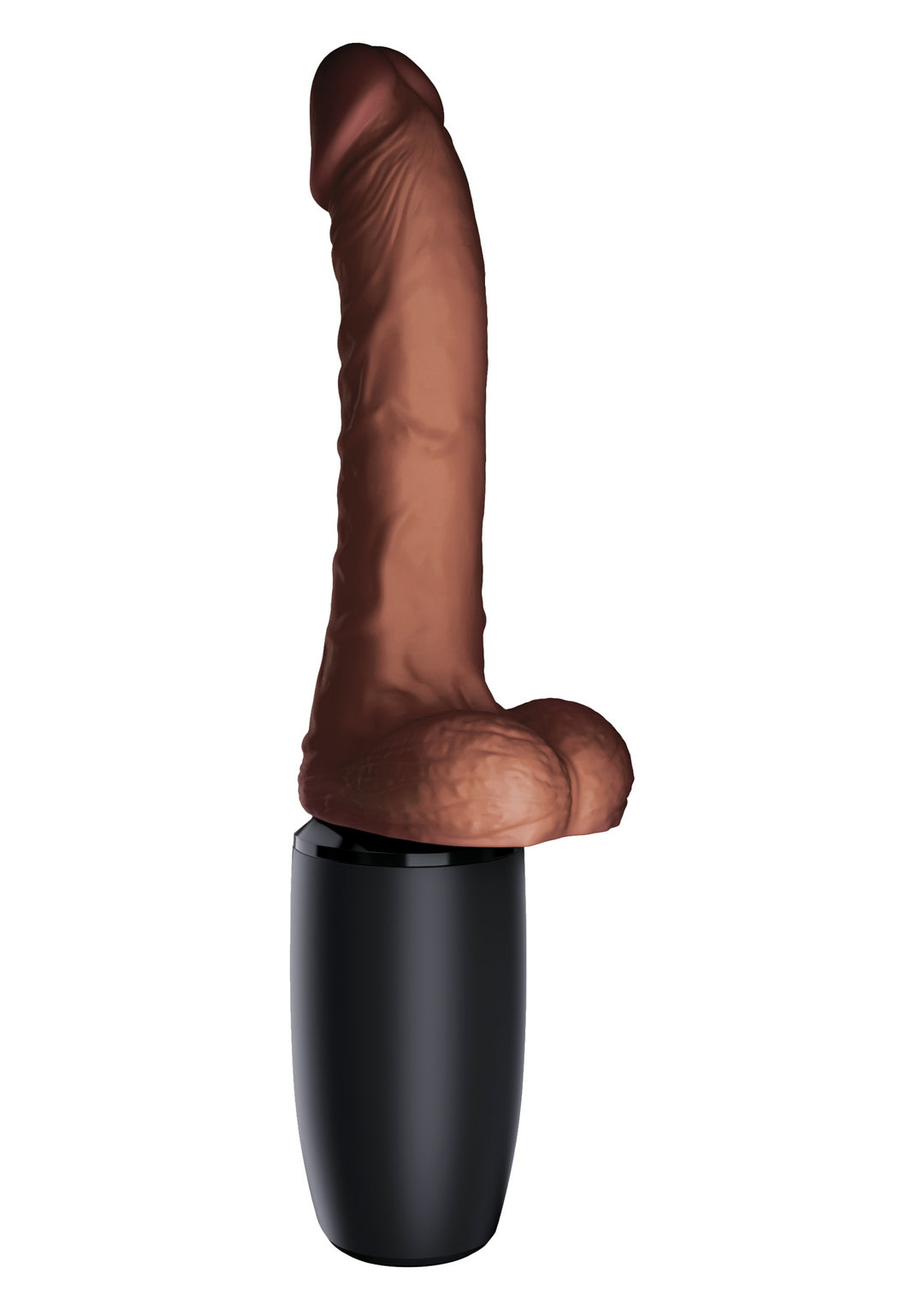 Realistic vibrator King Cock Plus Triple Threat Heated Brown - 27cm