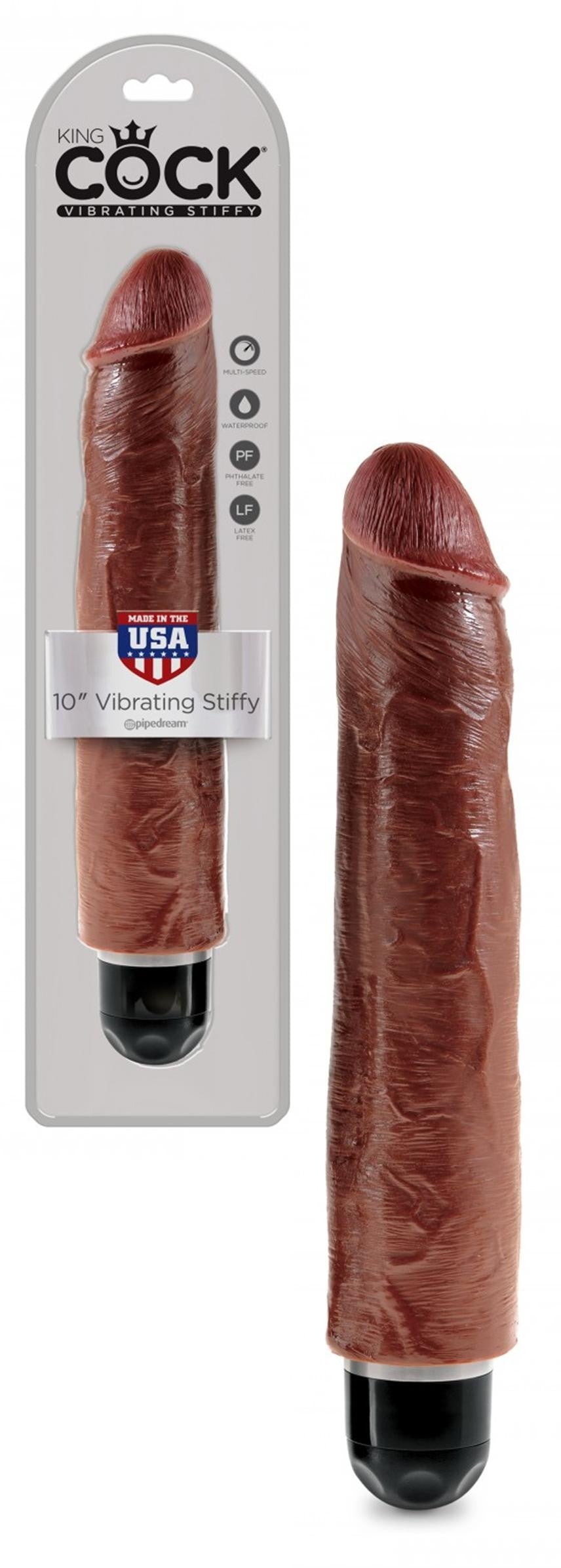 Vibrating Stiffy Brown - 30cm