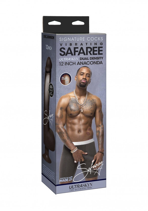 Safaree Samuels Chocolate realistic vibrator - 30cm