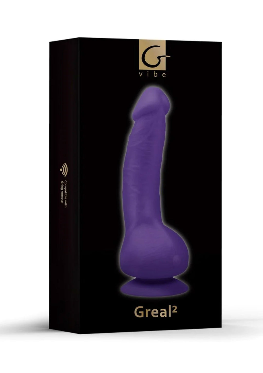 G-Real purple realistic vibrator - 22 cm