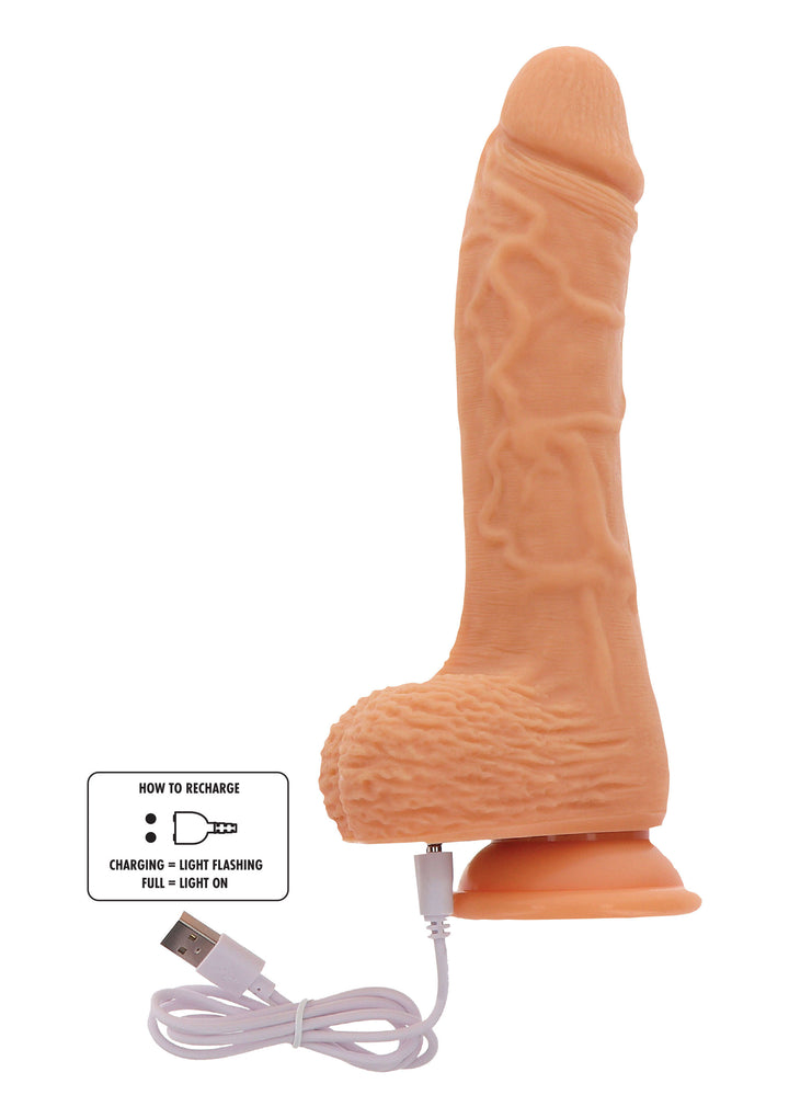 Up&amp;Down Rotating Vibrator Get Real Naked Clear remote control - 20 cm