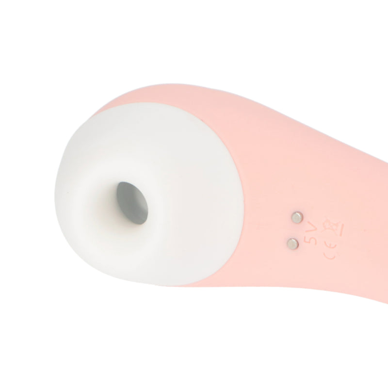 Anal vaginal vibrator with clitoral sucker Clitoral stimulator Pink Obsession