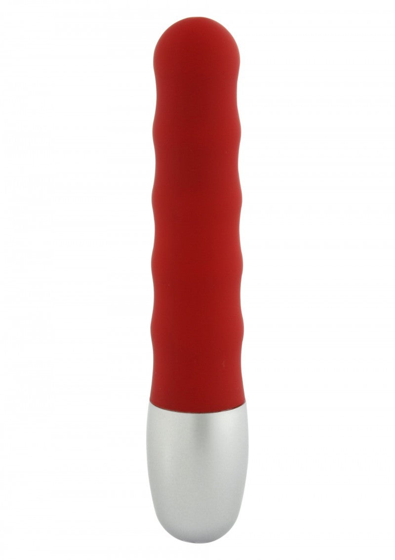 Red mini phallus vibrating clitoral stimulator anal vaginal vibrator