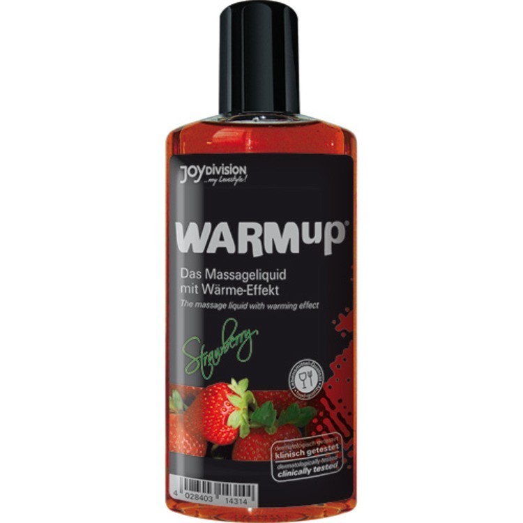 Strawberry warmup liquid for massages